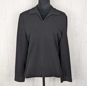 Alanni Moda Bella Black Blazer Jacket Women's Size 6 Zipper Front